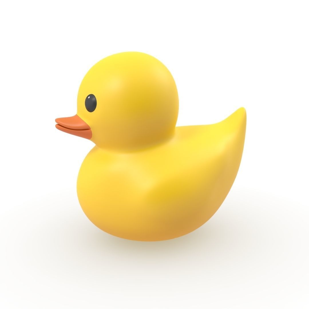 Yellow rubber Duck toy 3D model_1