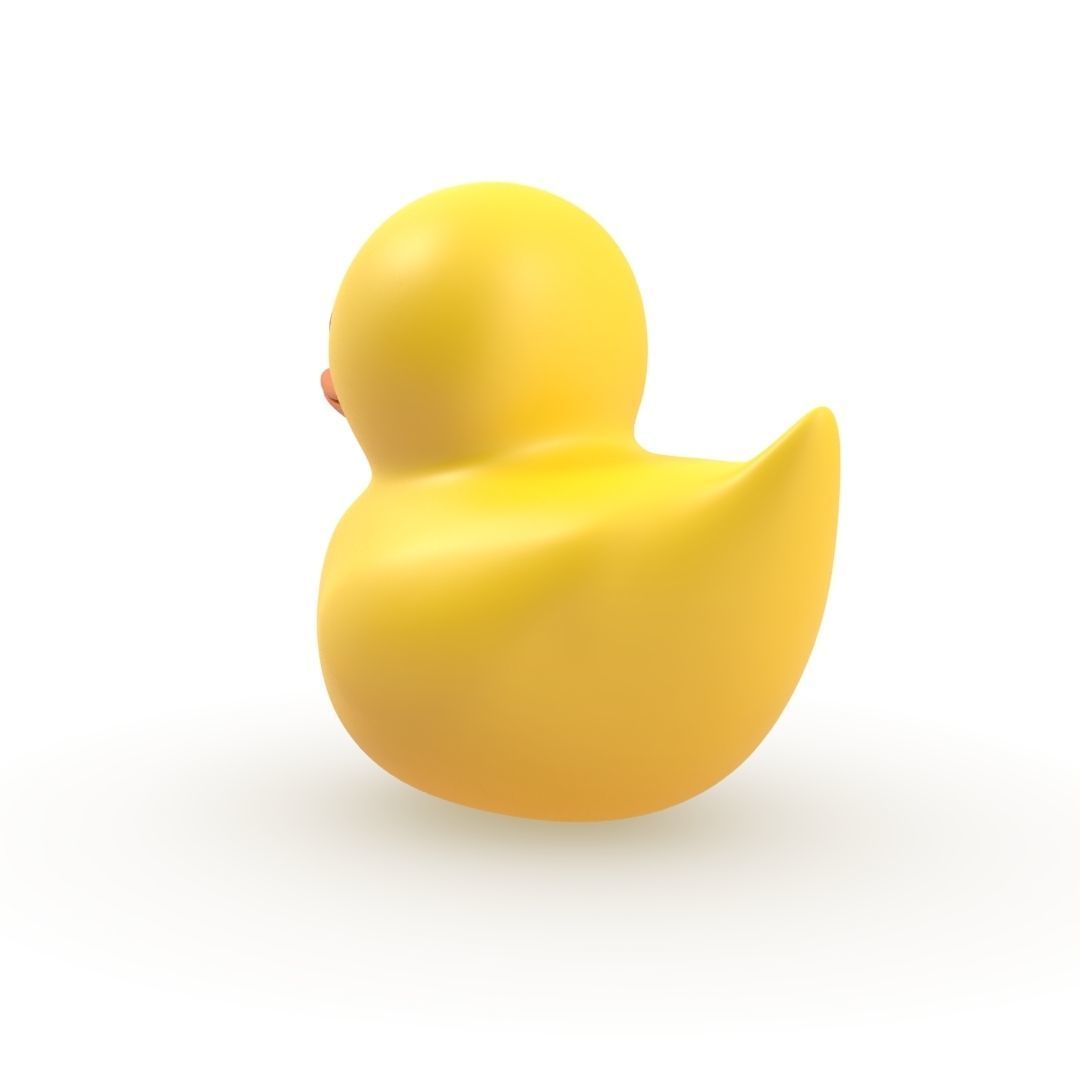 Yellow rubber Duck toy 3D model_5