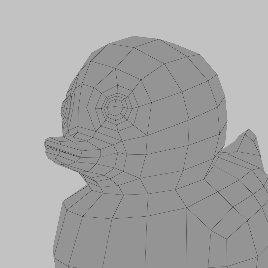 Yellow rubber Duck toy 3D model_9