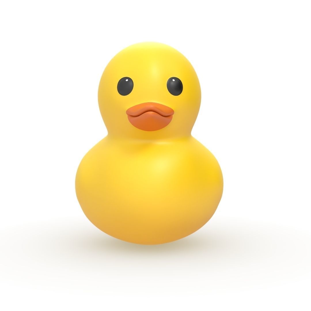 Yellow rubber Duck toy 3D model_3