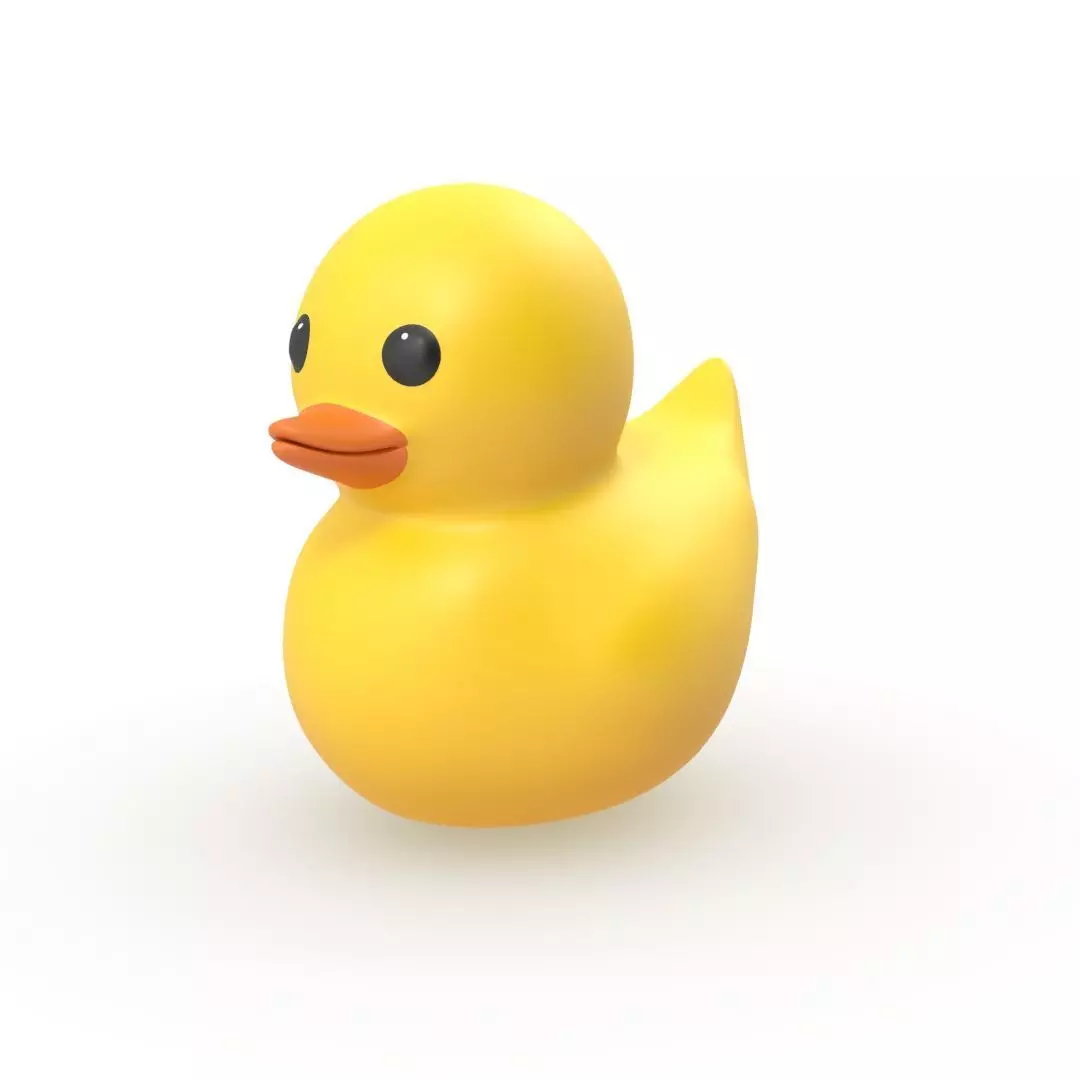 Yellow rubber Duck toy 3D model_0