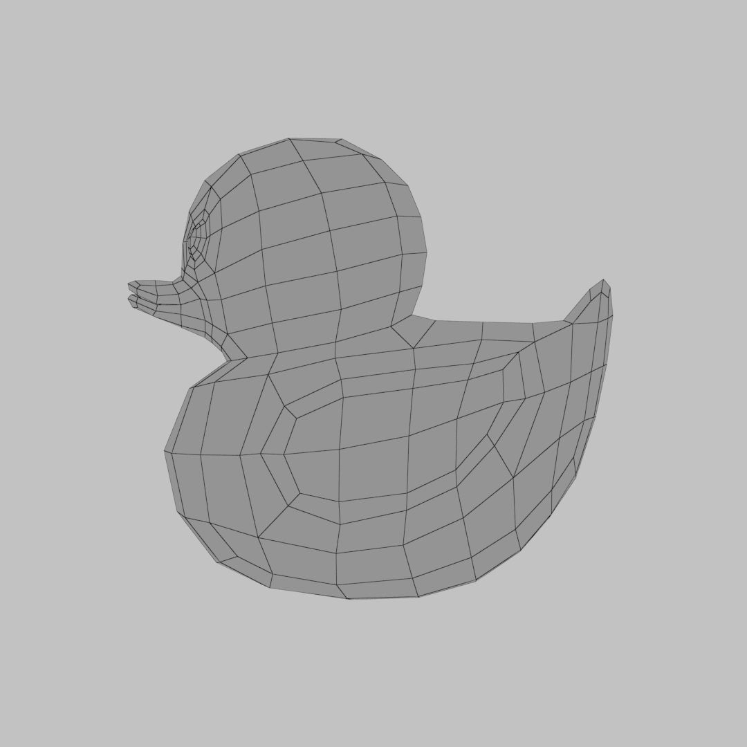 Yellow rubber Duck toy 3D model_6