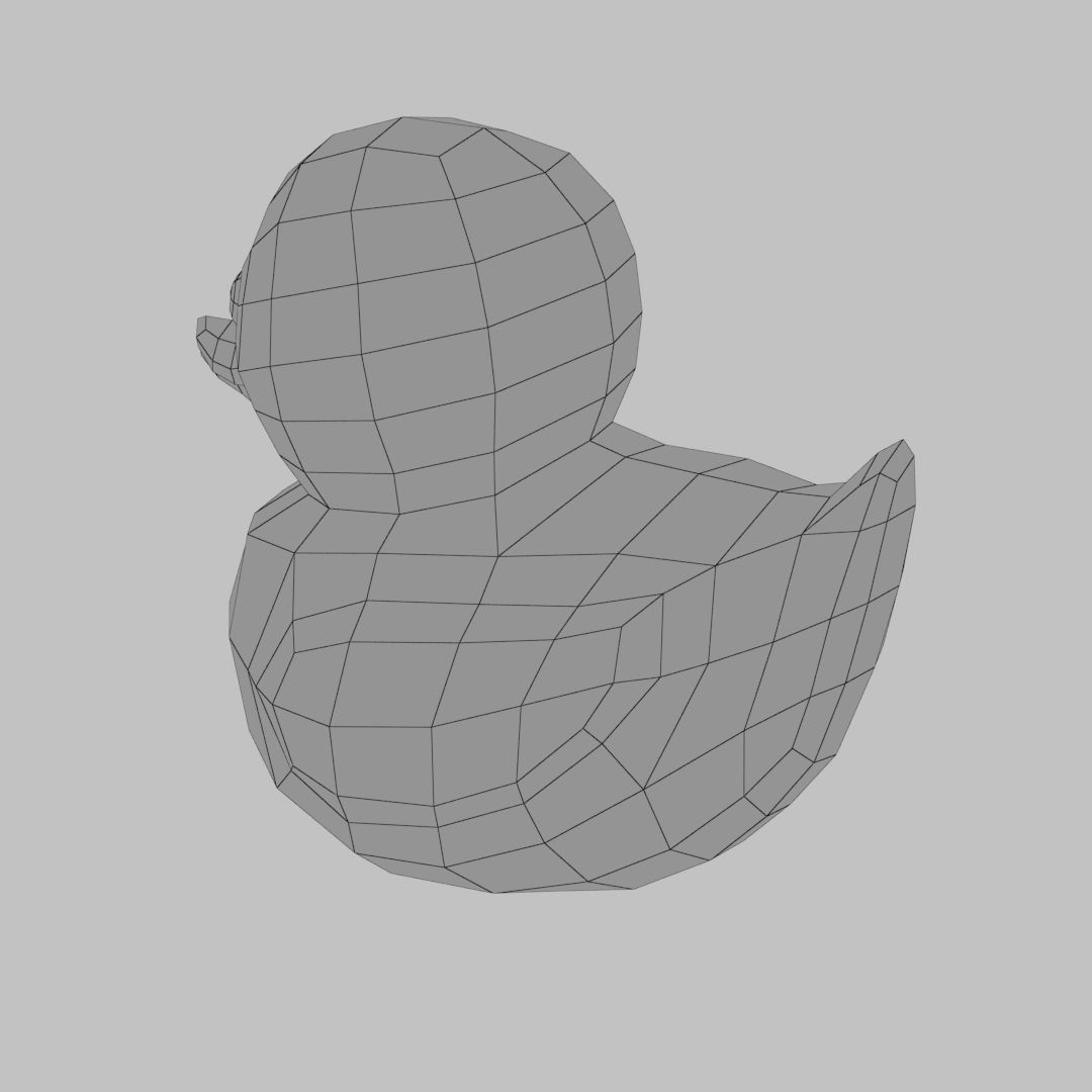Yellow rubber Duck toy 3D model_7
