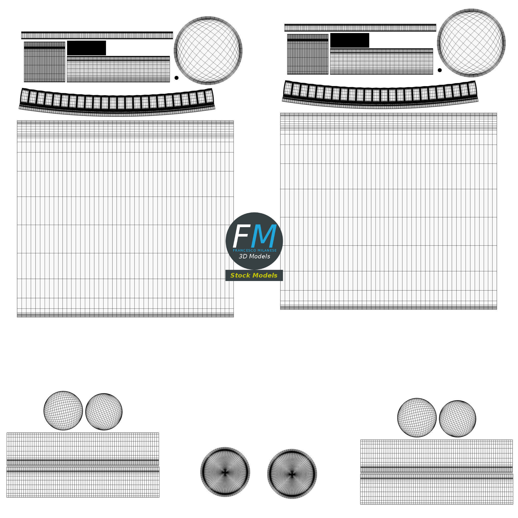 Ketchup and mustard bottles 3D model_11