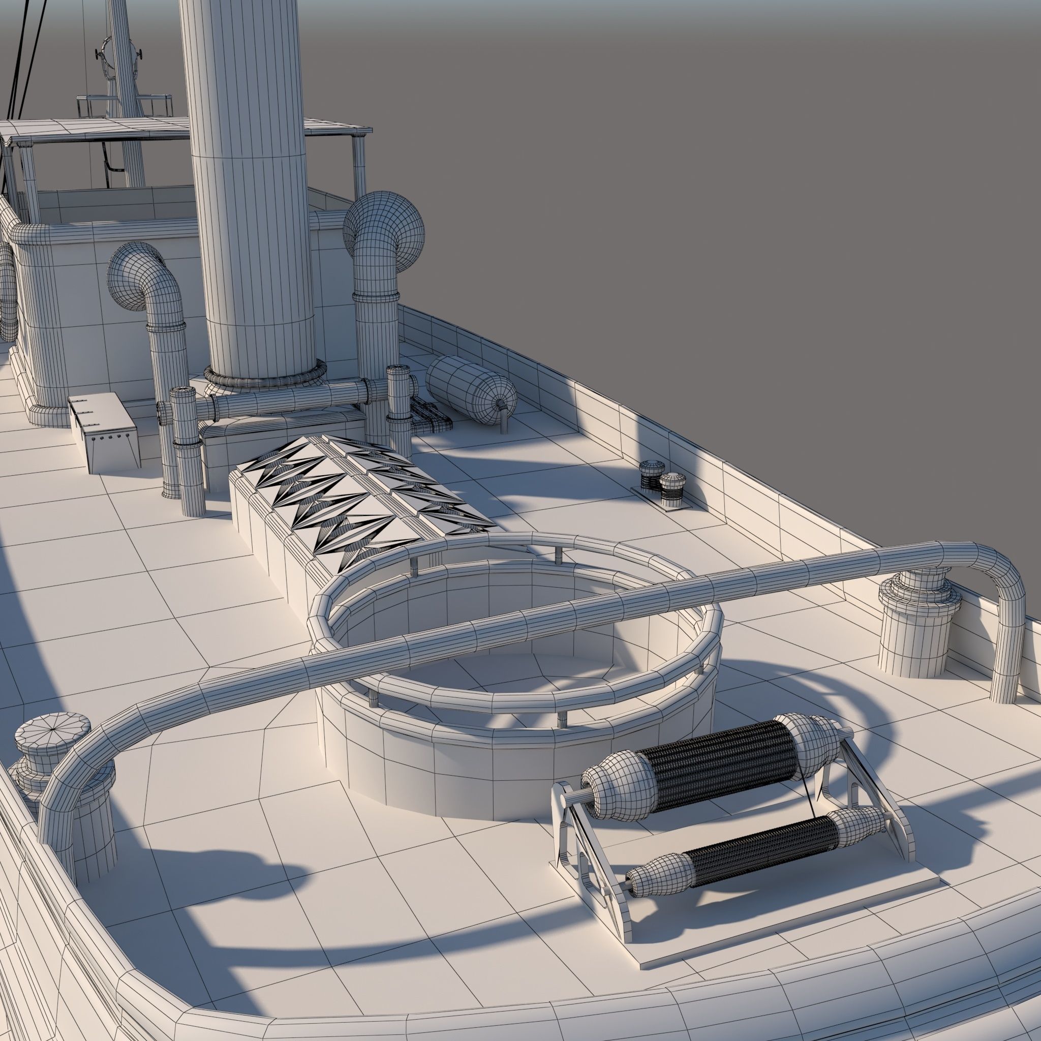 3d old boat 3D model_9