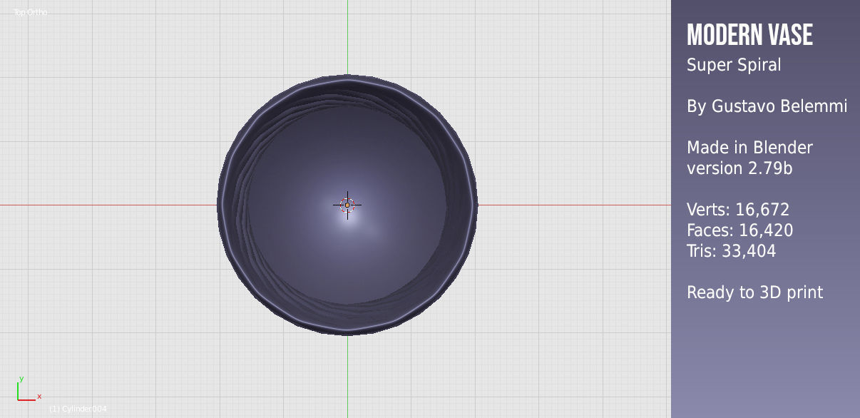 Modern Vase Super Spiral 3D print model_6