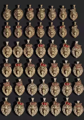 Lion pendants pack
