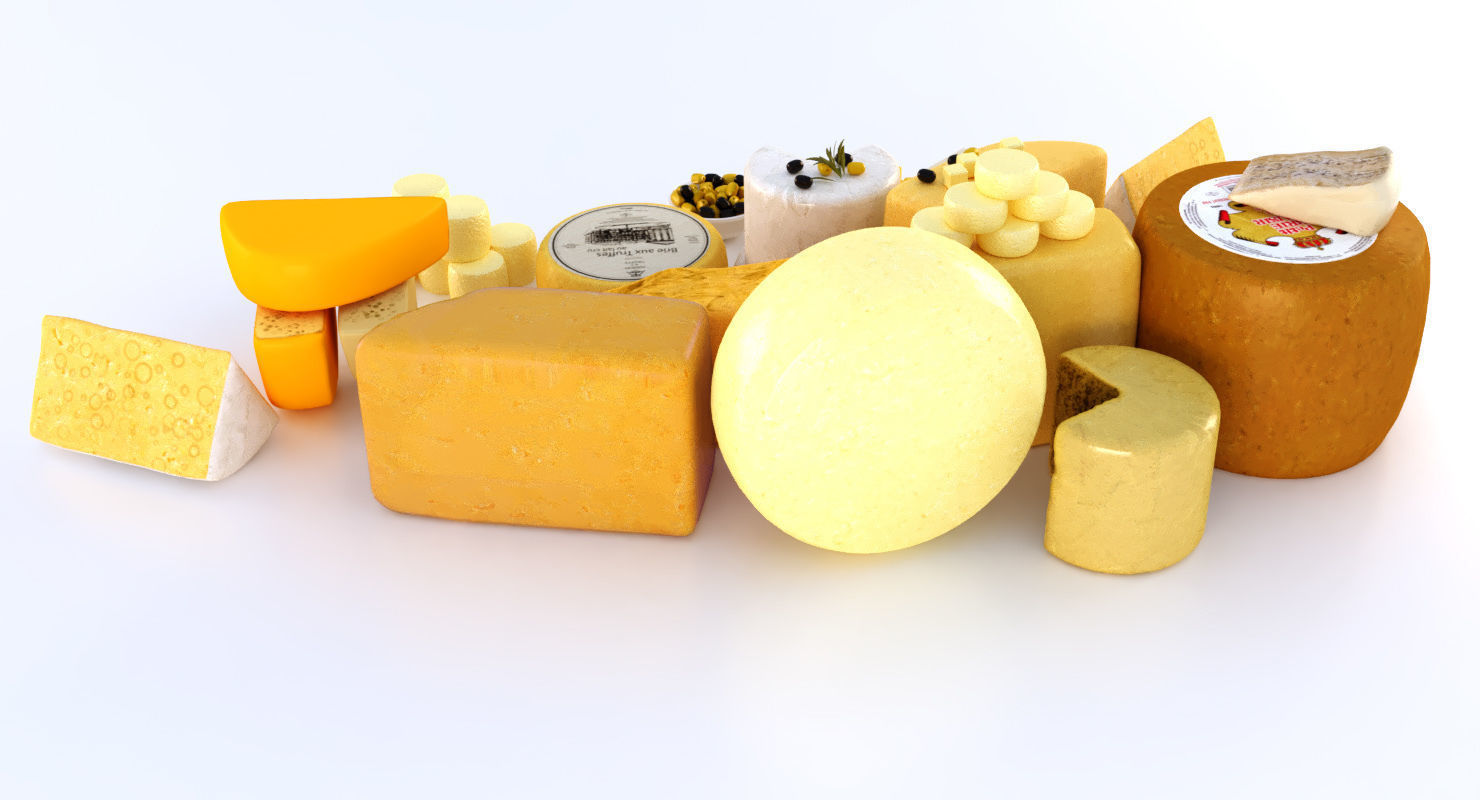 Cheese platter 3D model_8