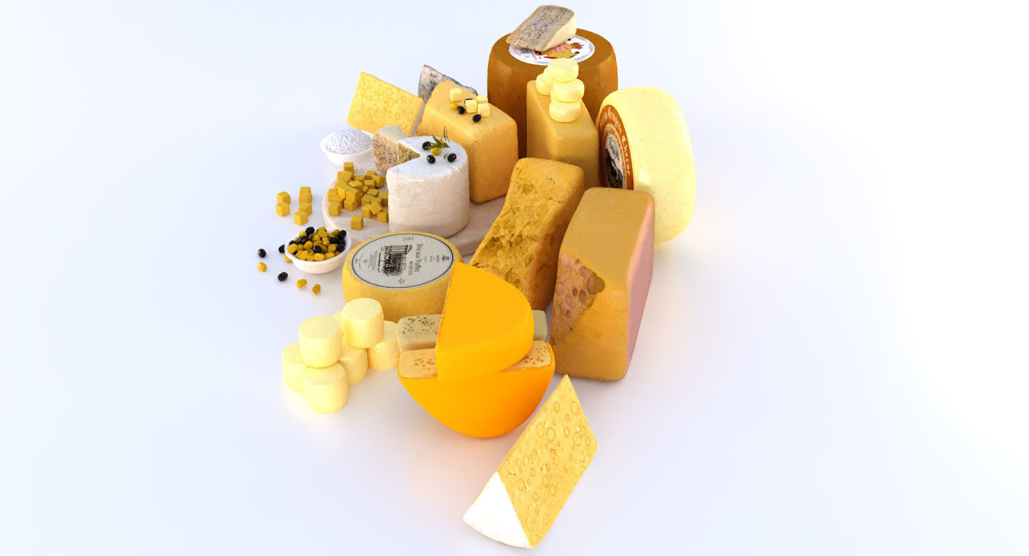 Cheese platter 3D model_10