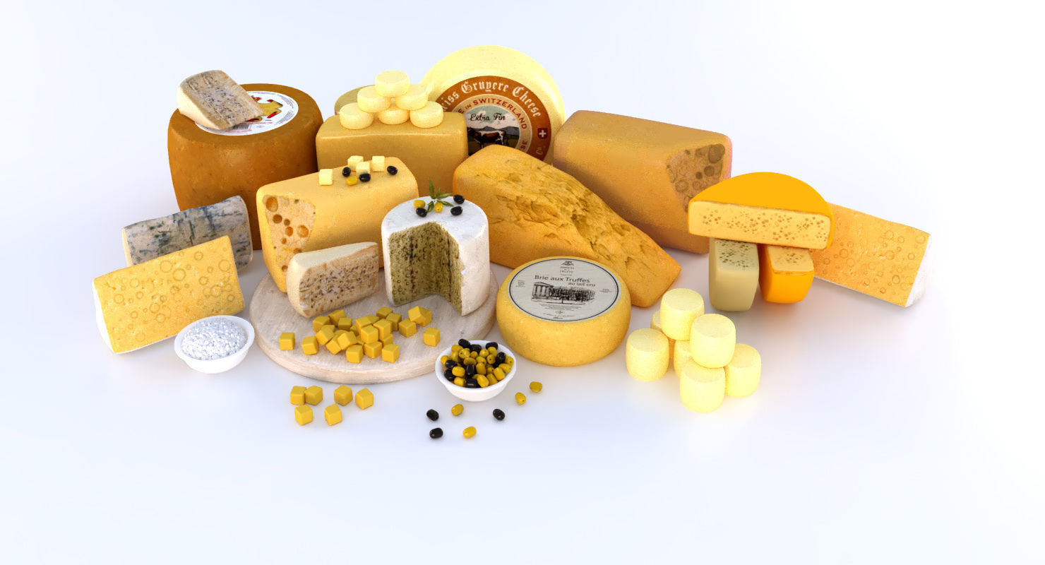 Cheese platter 3D model_5