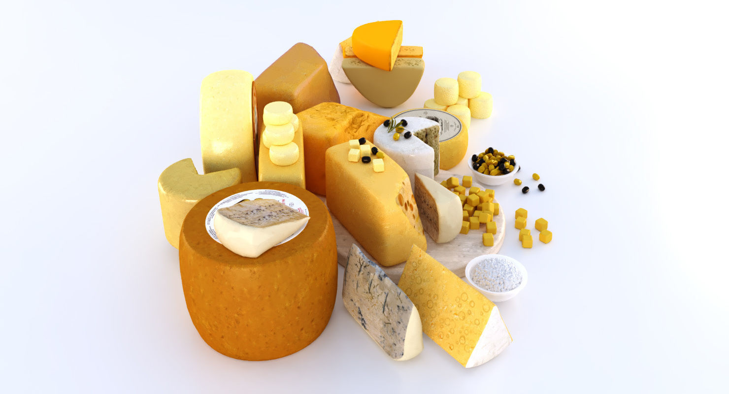 Cheese platter 3D model_7