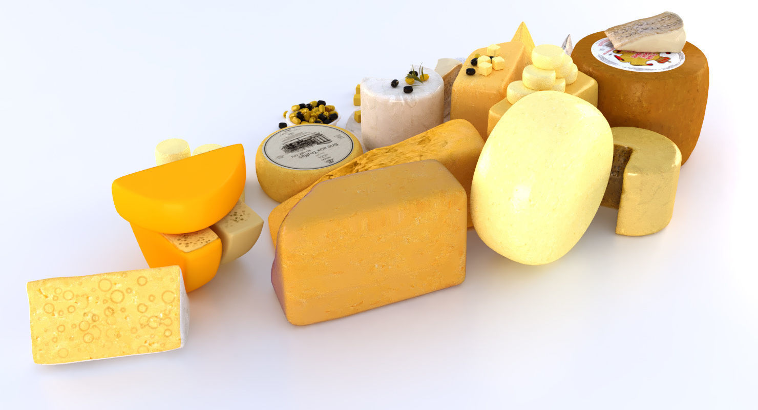 Cheese platter 3D model_9