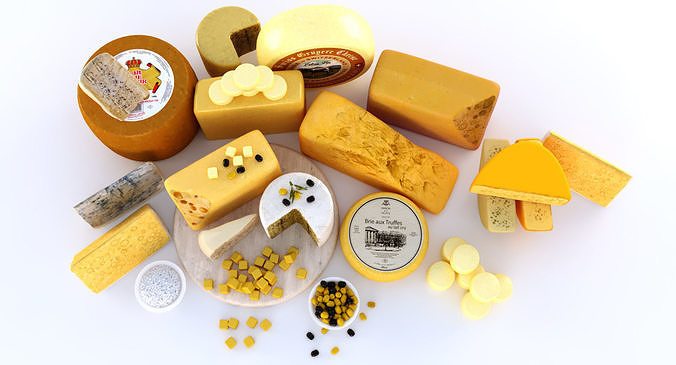 Cheese platter 3D model 3