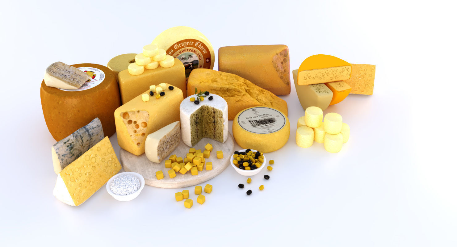 Cheese platter 3D model_6