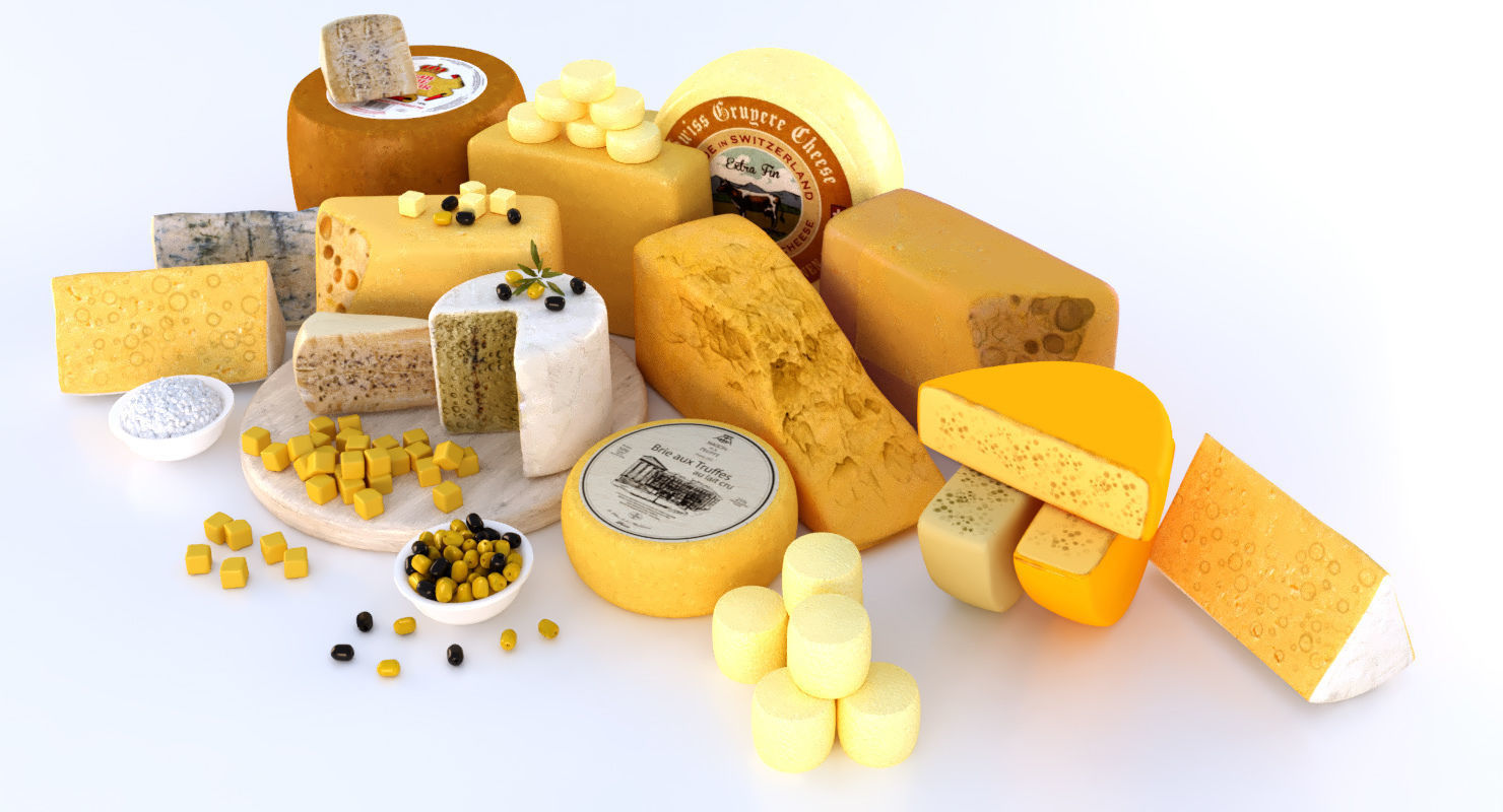 Cheese platter 3D model_11