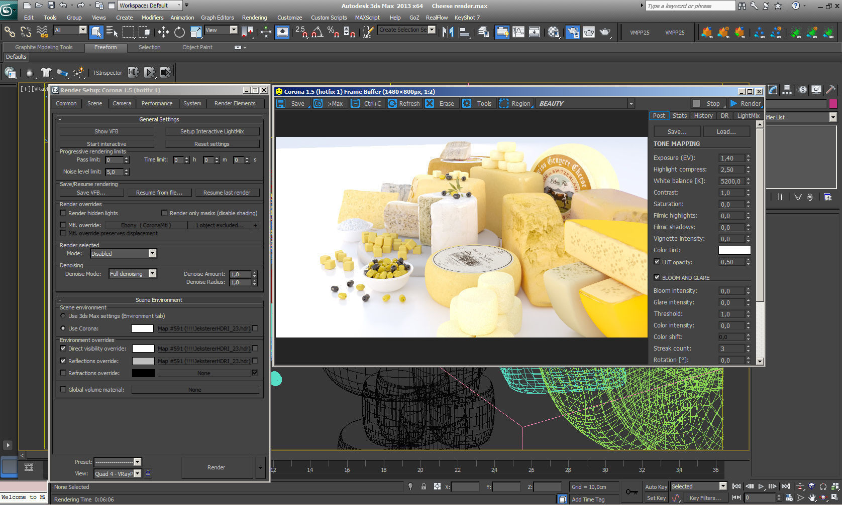 Cheese platter 3D model_17