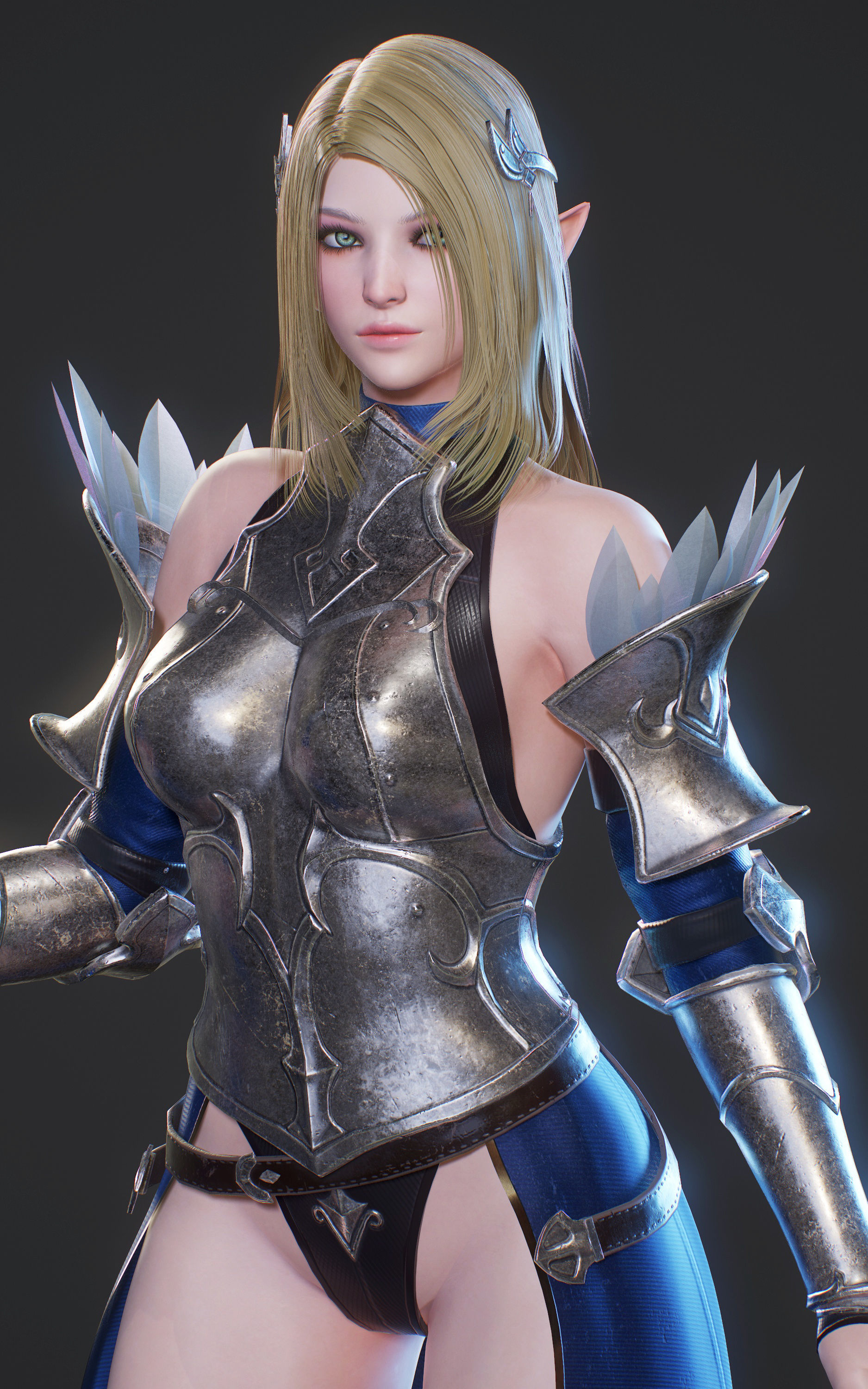 Elf Paladin - Game Ready Low-poly 3D model_20