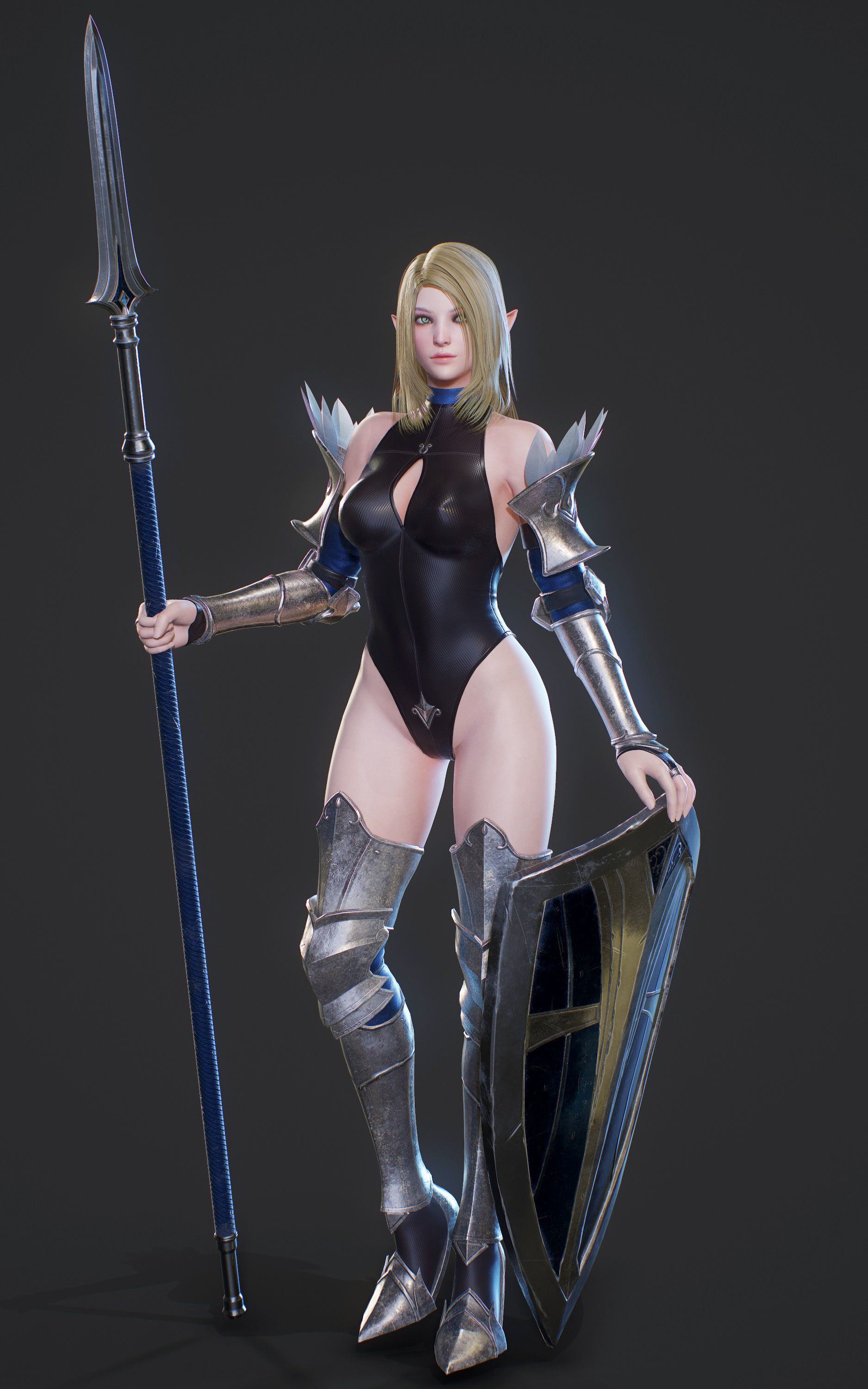 Elf Paladin - Game Ready Low-poly 3D model_22
