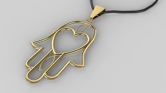 Traditional Moroccan Necklace Khmisa 3D print model