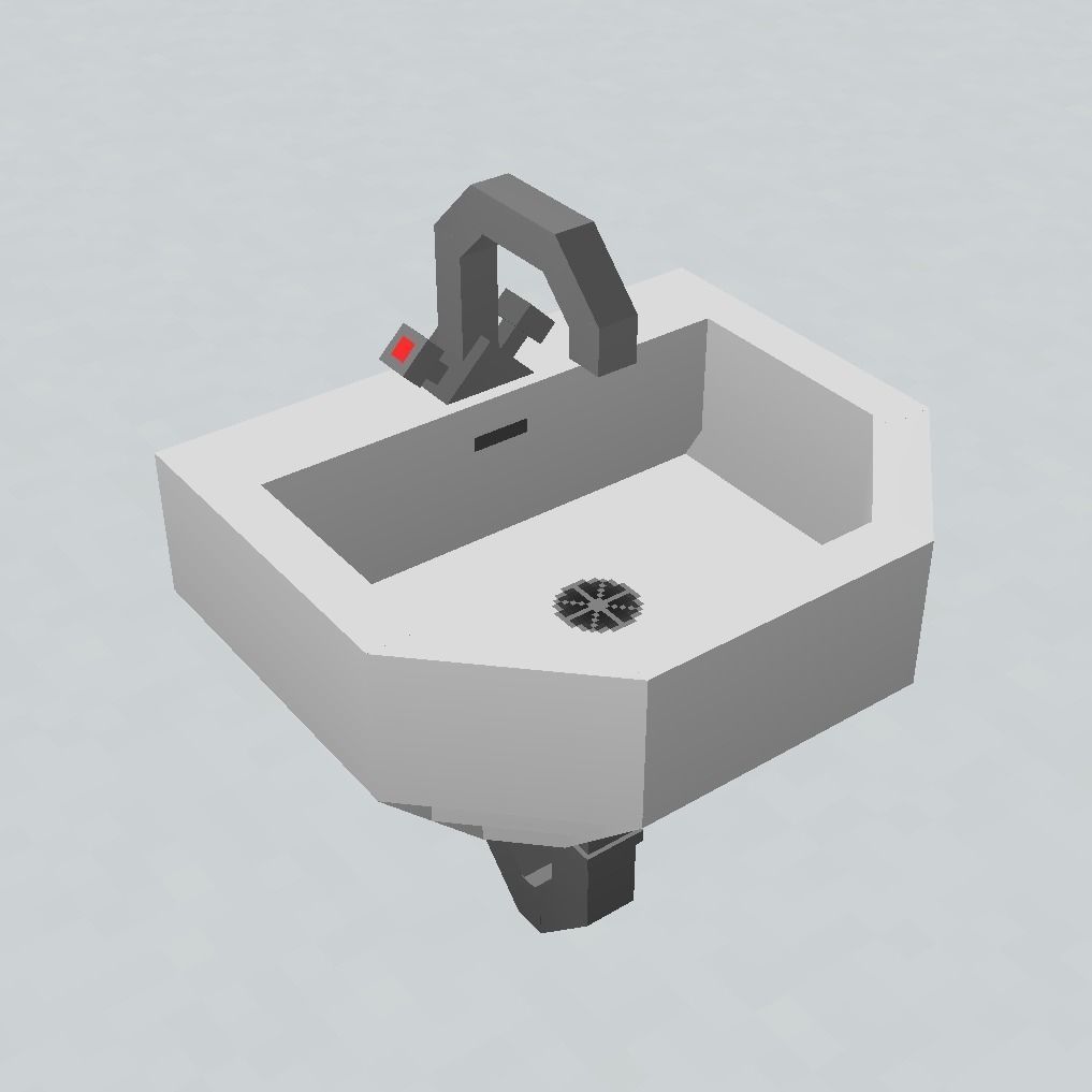 Basin JSON Model Low-poly 3D model_5