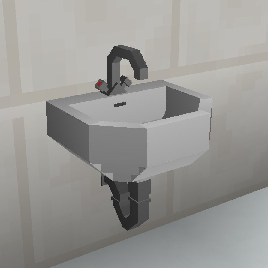 Basin JSON Model Low-poly 3D model_7