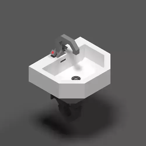 Basin JSON Model Low-poly 3D model