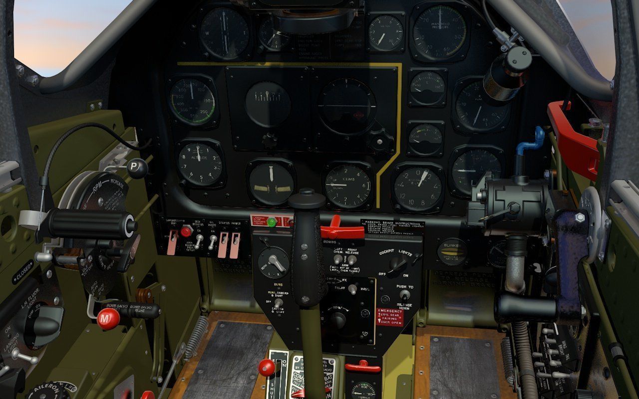 Mustang P-51 D on the runway 3D model_4