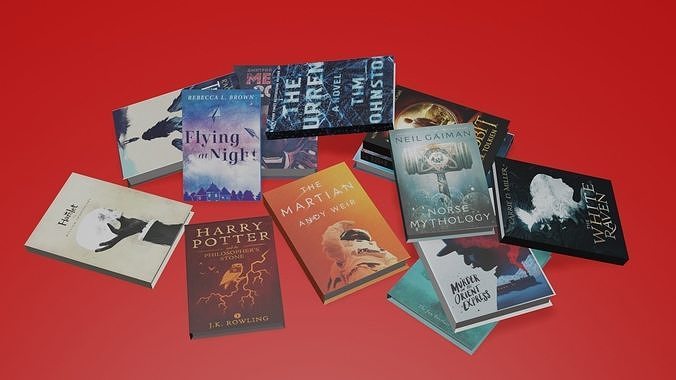 Books Free low-poly 3D model