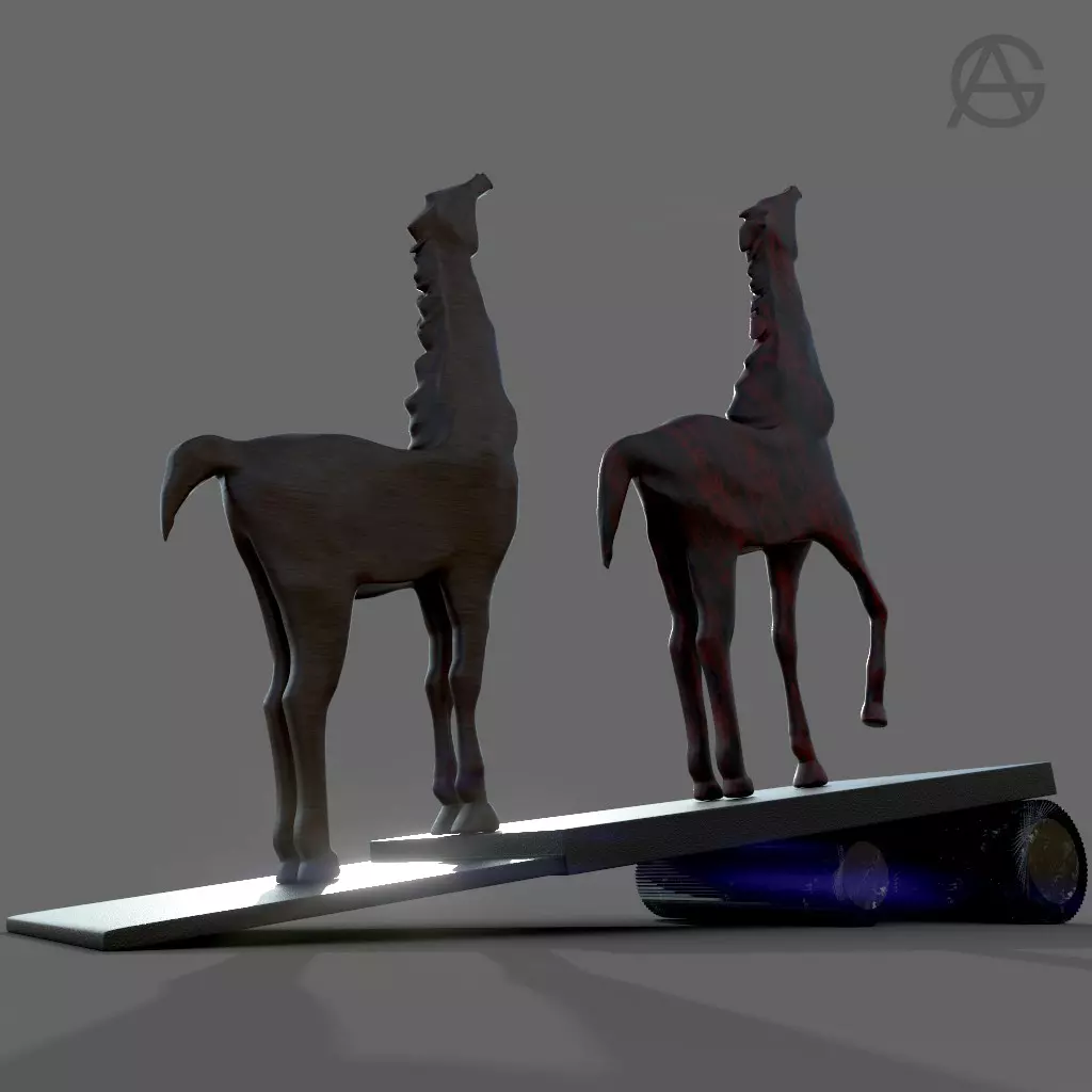 wooden horse Free 3D print model