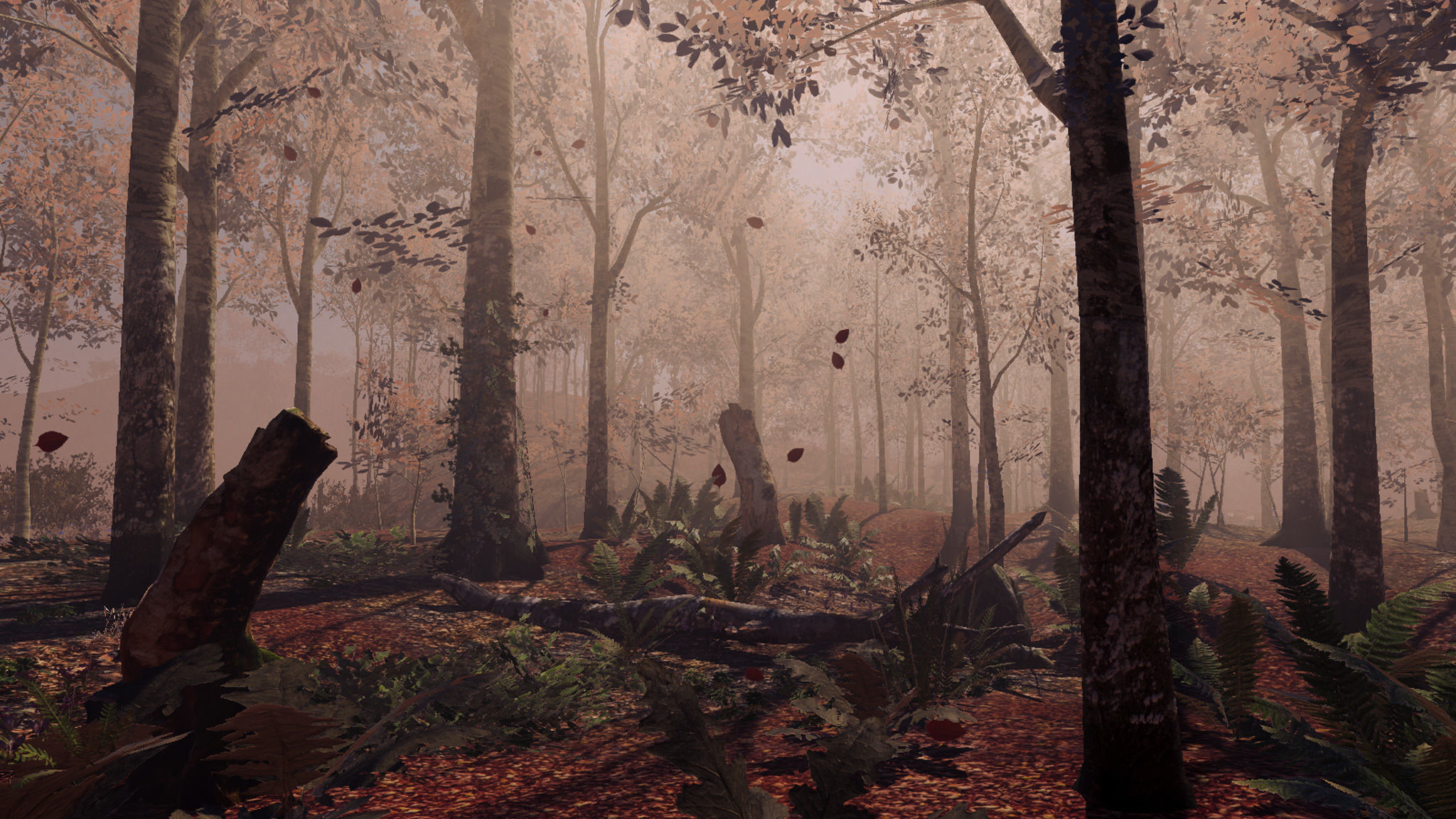 Beech Trees in 3 seasons Low-poly 3D model_7