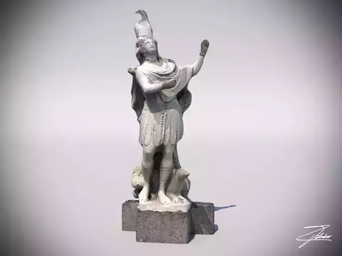 Statue 1 of man holding sword