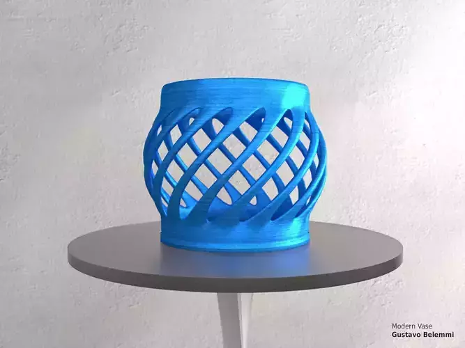 Modern Vase Globe Spiral 3D print model