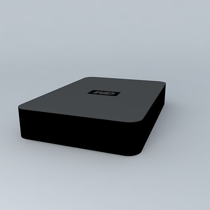 HDD WD Elements SE Free 3D model_1
