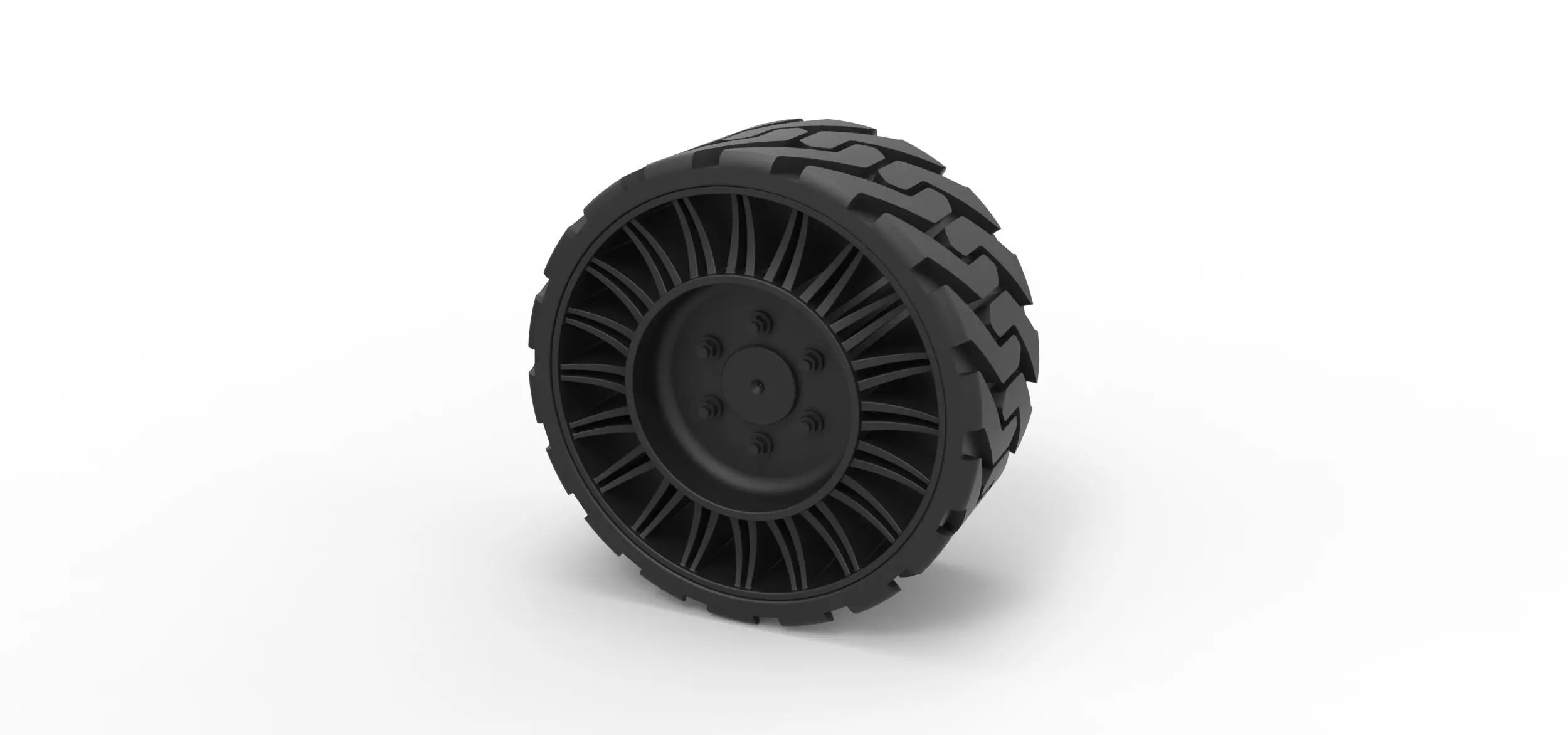 Twheel from Front loader 3D print model_0