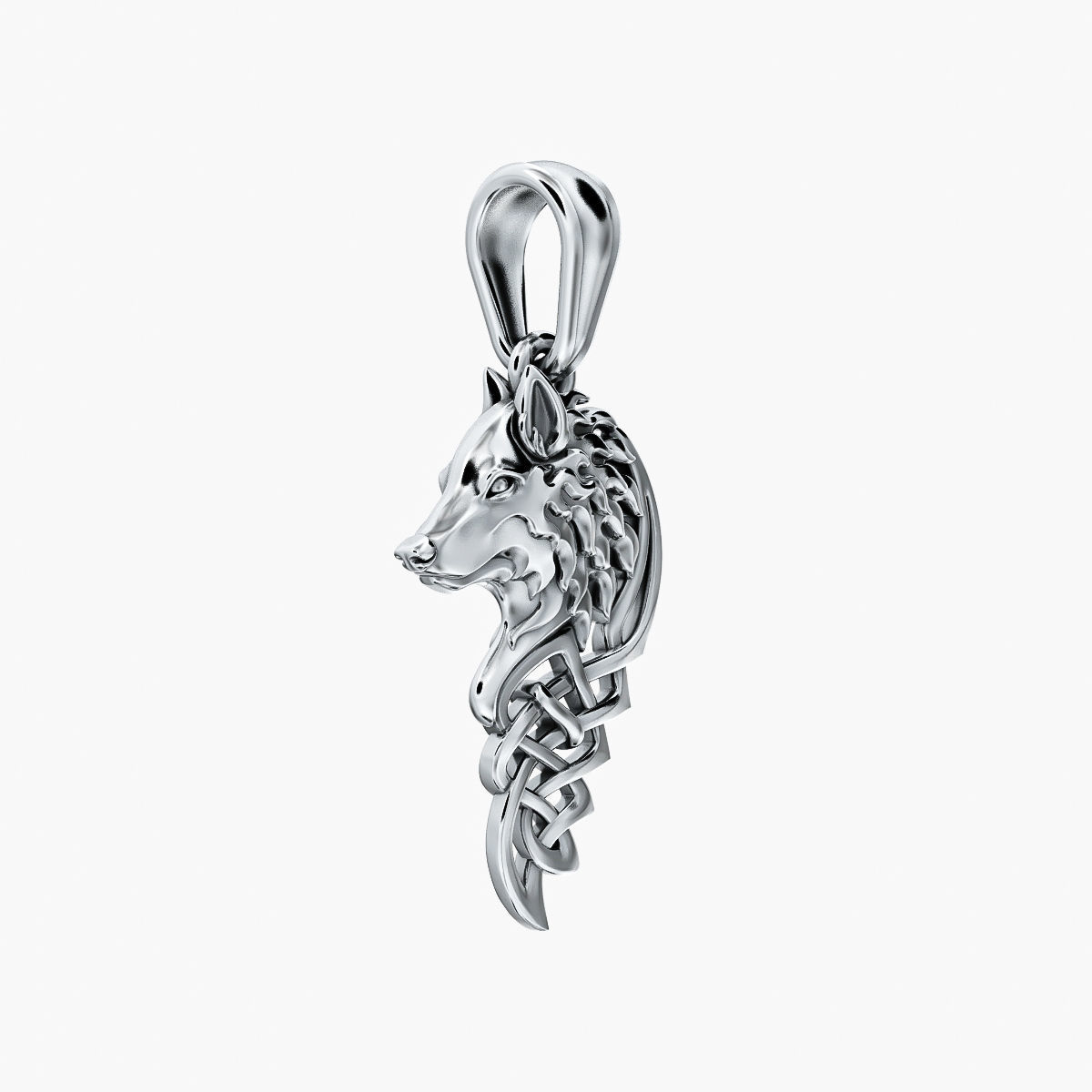 Pendant Wolf V1 3D print model_4
