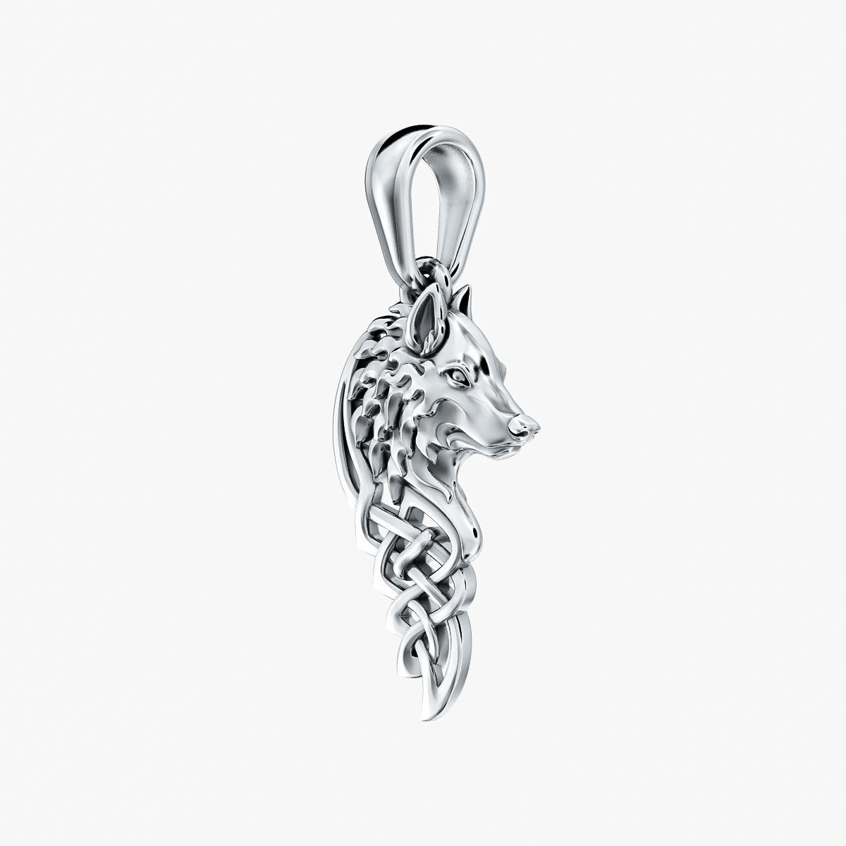 Pendant Wolf V1 3D print model_5