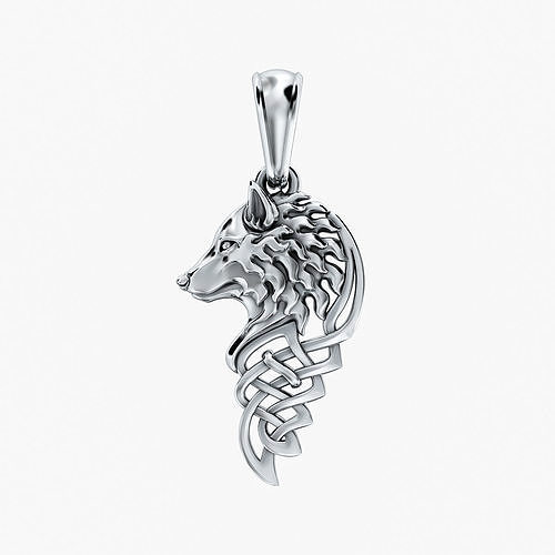 Pendant Wolf V1 3D print model