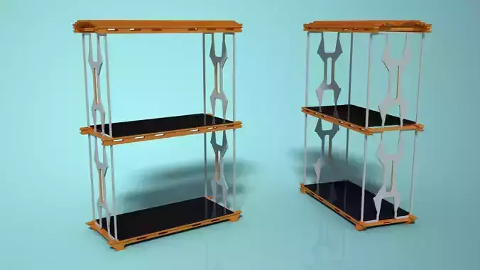 Warehouse Shelfs Free low-poly 3D model