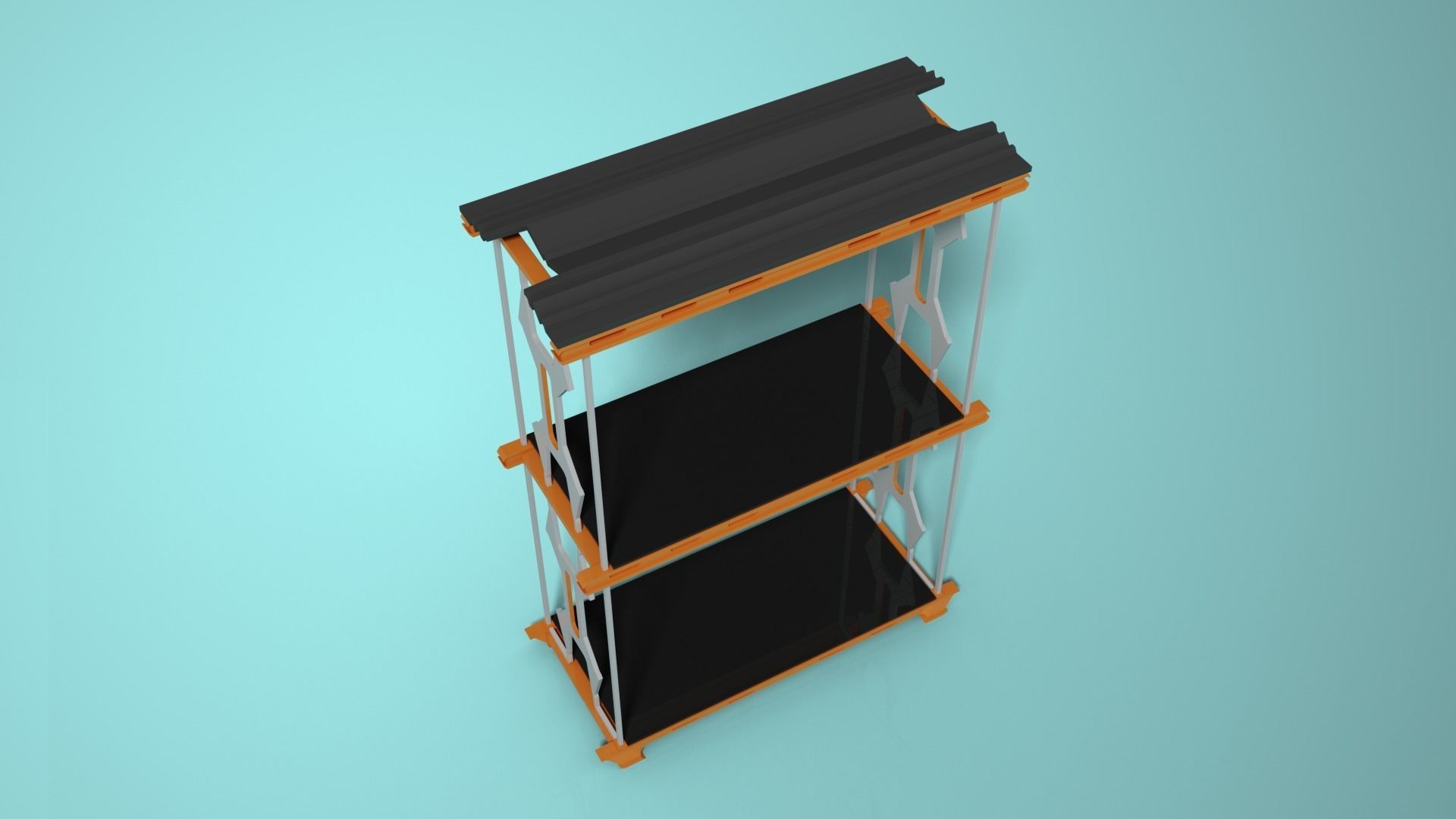 Warehouse Shelfs Free low-poly 3D model_1