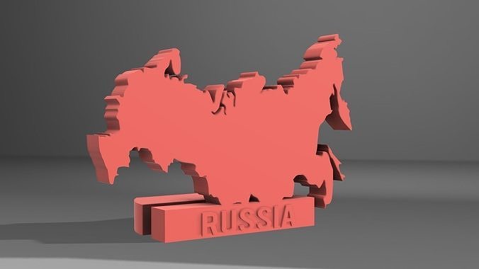 RUSSIA Map 3D print model