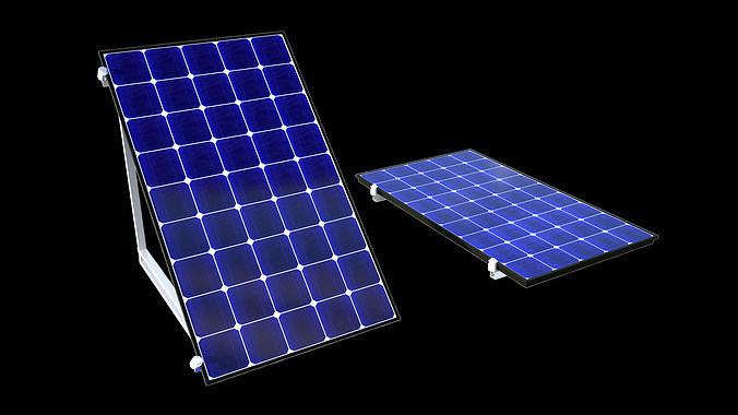 Solar battery 3D model