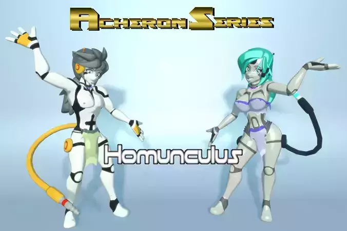 Acheron Homunculus Nude Low-poly 3D model
