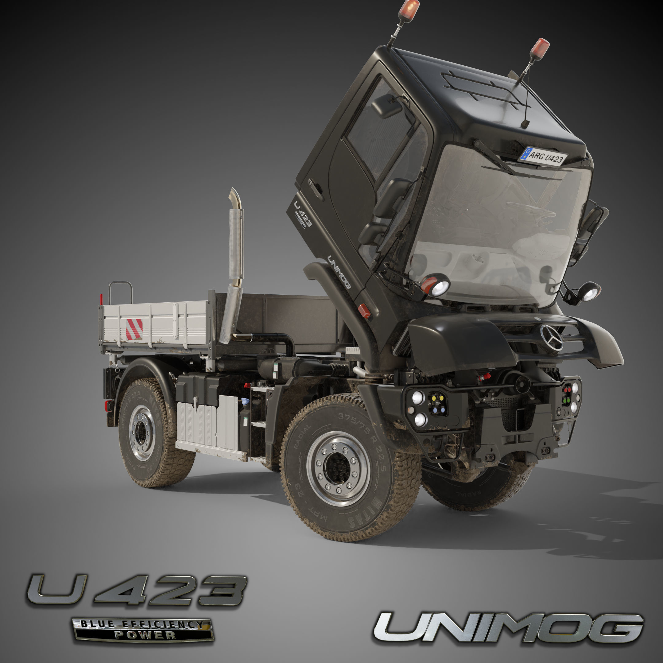 Unimog U423 - Rigged V2 1 Update October 2021 3D model_11