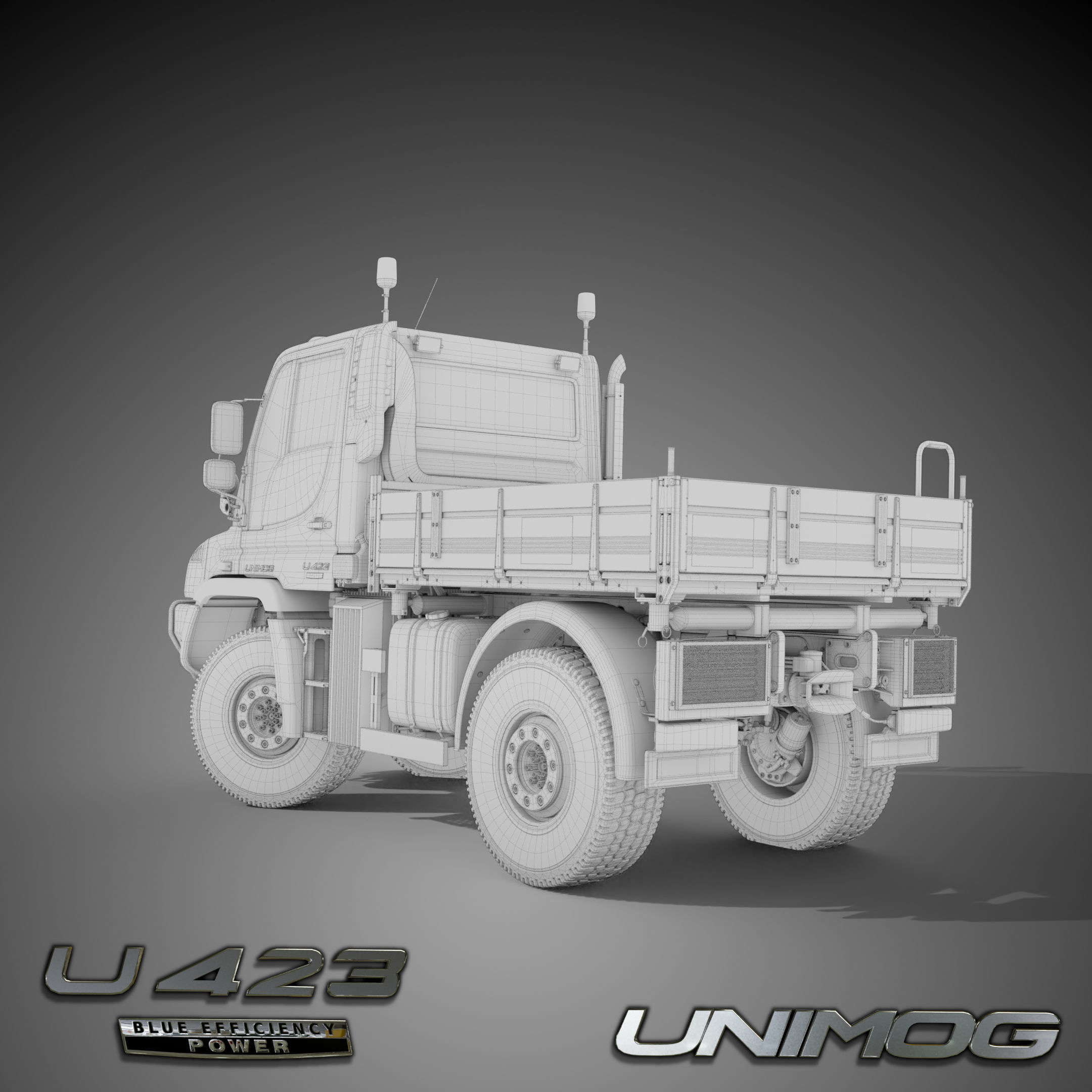 Unimog U423 - Rigged V2 1 Update October 2021 3D model_8