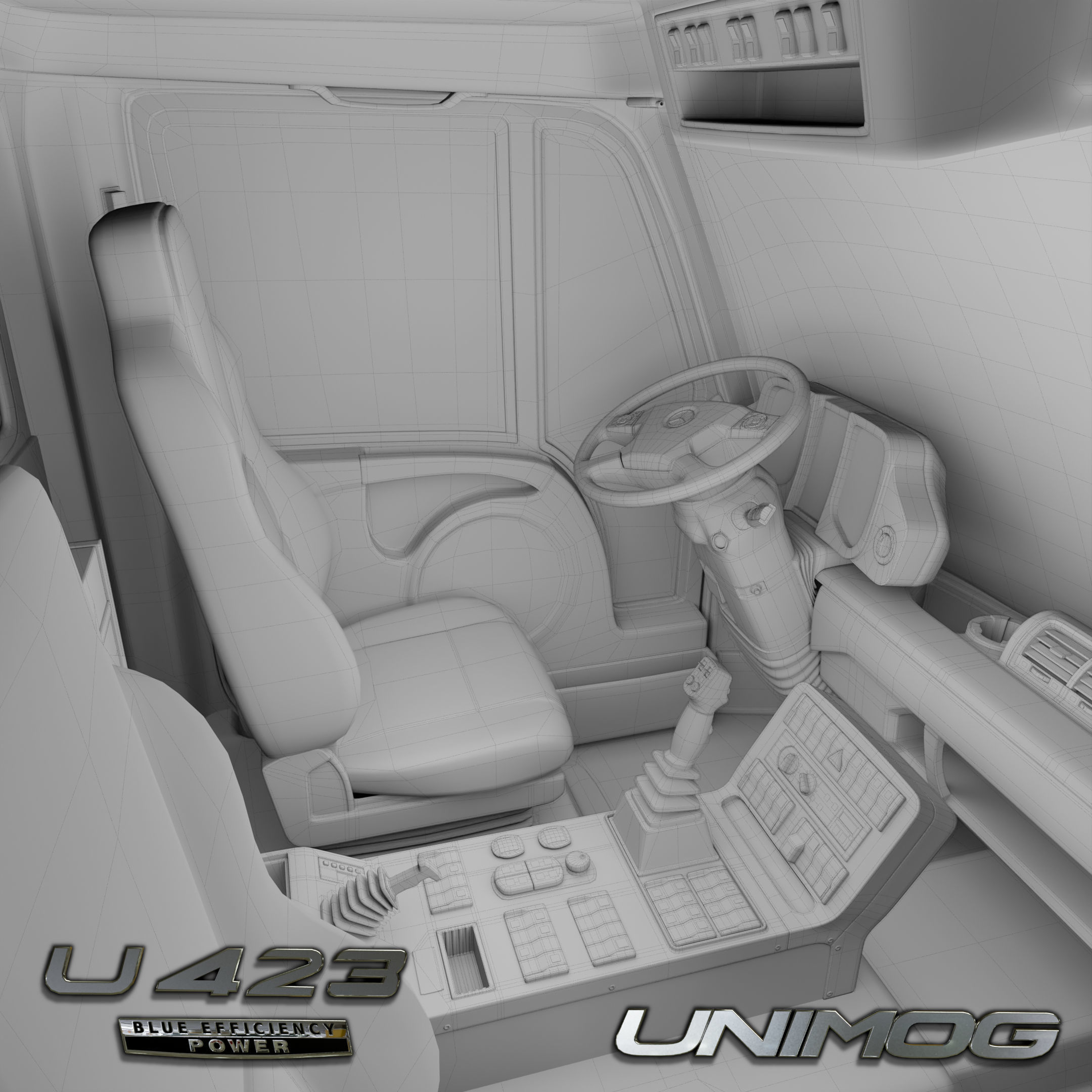 Unimog U423 - Rigged V2 1 Update October 2021 3D model_10