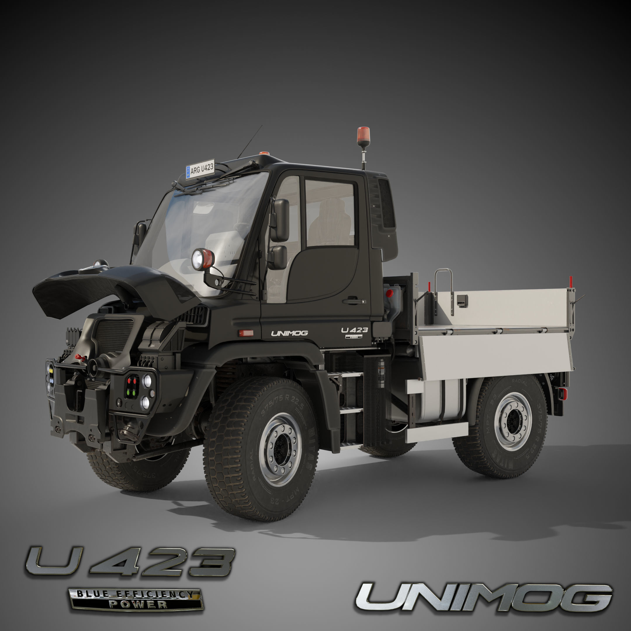 Unimog U423 - Rigged V2 1 Update October 2021 3D model_14