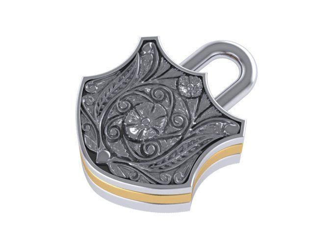  pendant  lock 3D print model_1