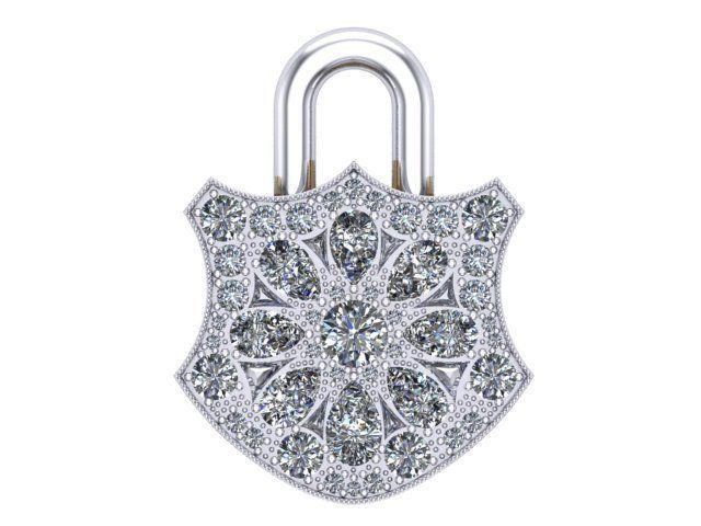  pendant  lock 3D print model_2