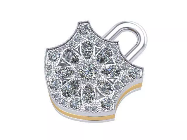  pendant  lock 3D print model_0