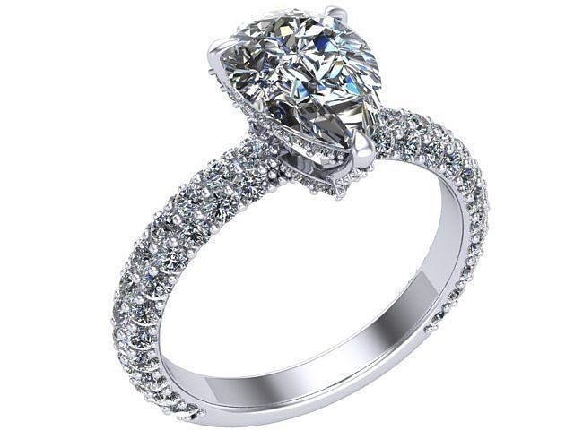 pear shape ring 3D print model